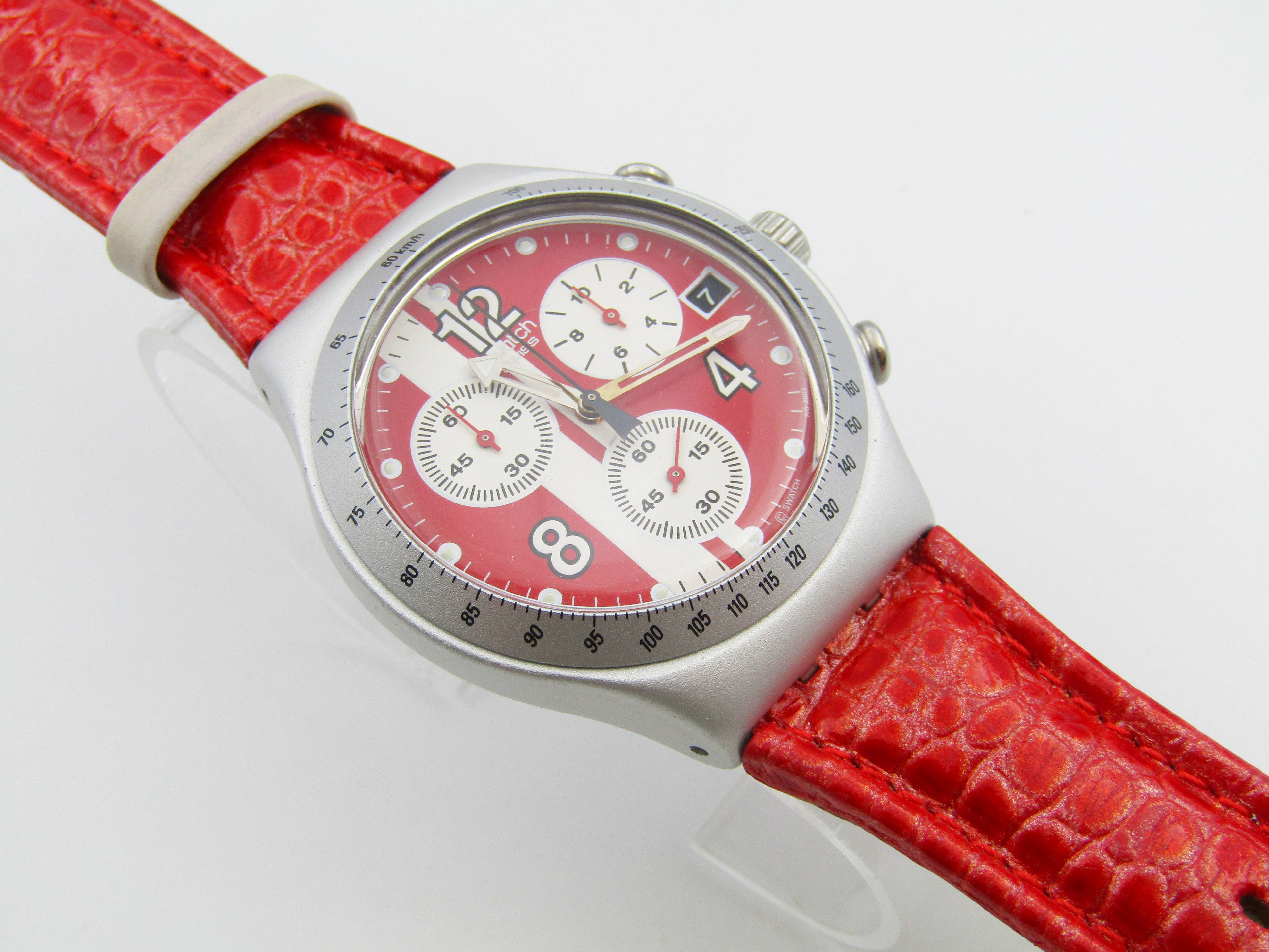 SWATCH IRONY CHRONO RUBIN POWER - NEUWARE | eBay.de